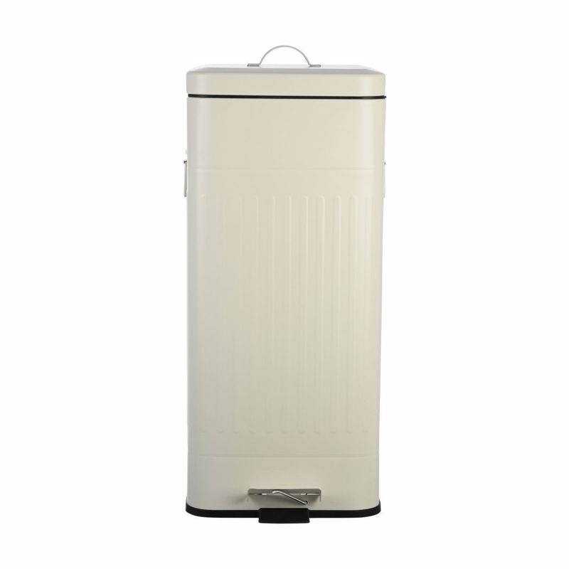 ESTIA Κάδος Απορριμμάτων Soft Close Antigua 30lt Μεταλλικός Ιβουάρ Ματ 27.5x36x66cm 01-20057